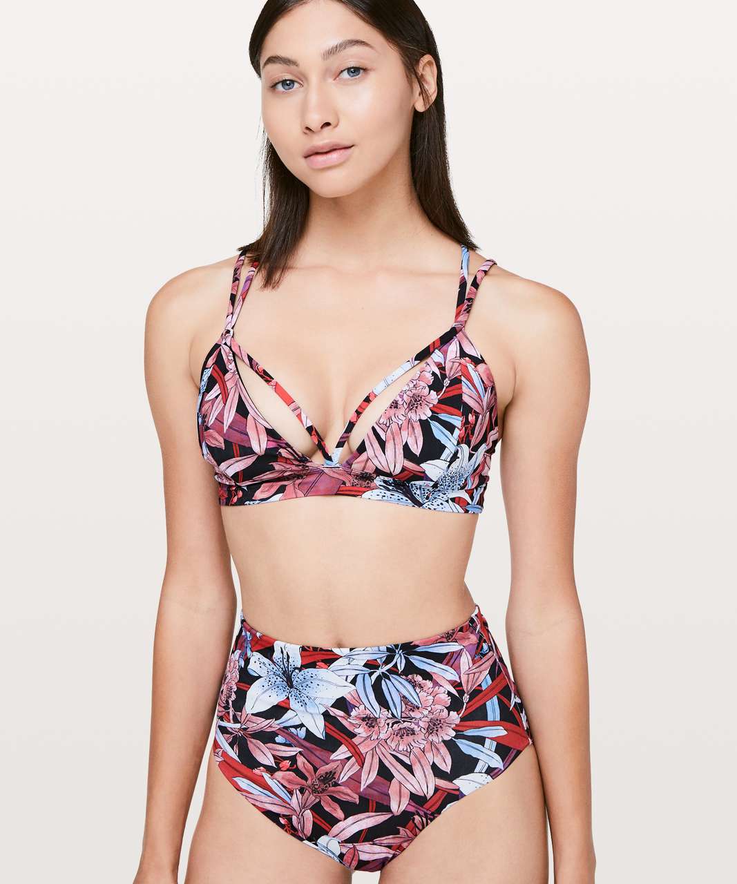 Lululemon Pushing Limits Swim Top - Lush Lillies Multi