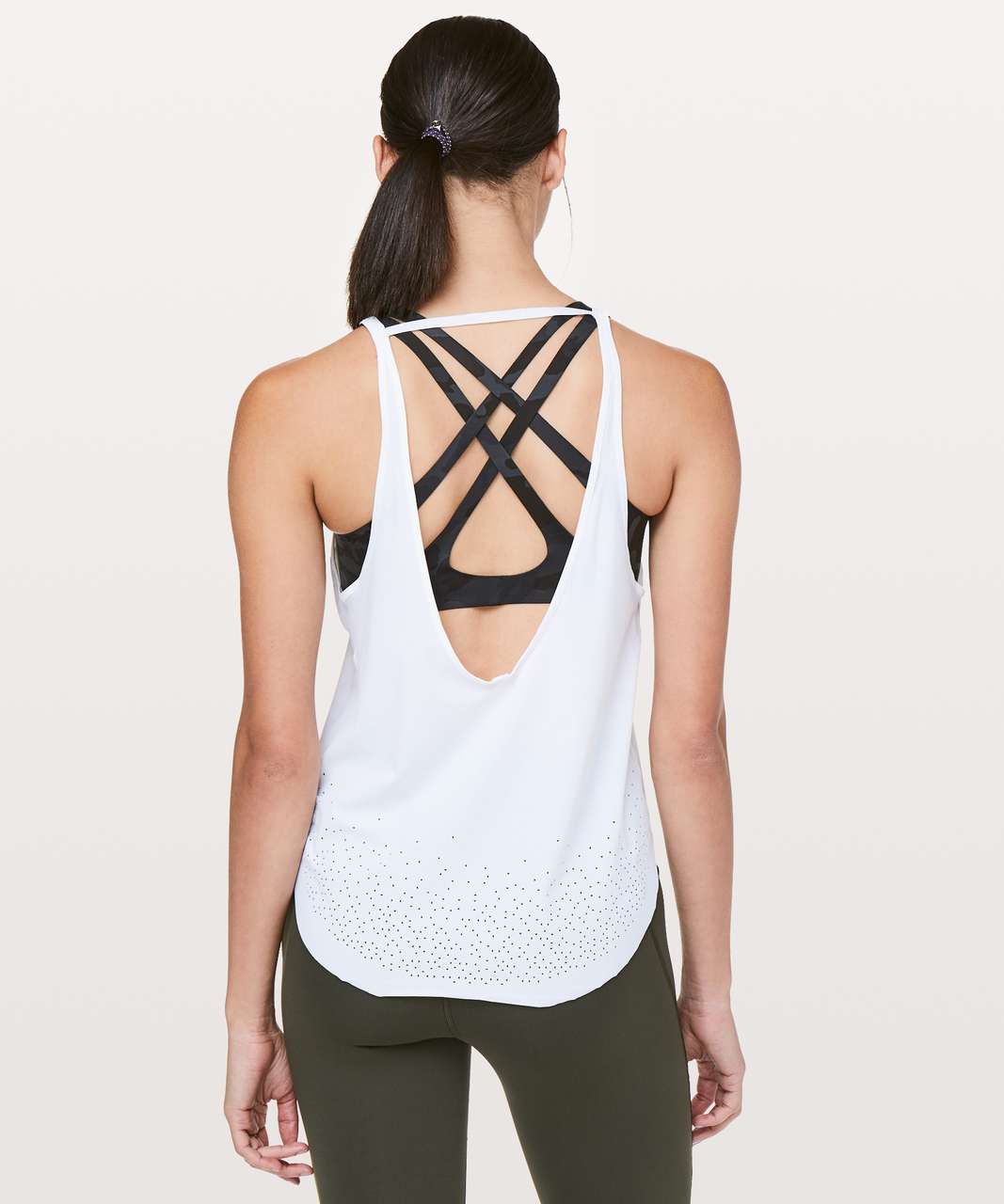 Lululemon Deep V Athletic Tank - White - lulu fanatics