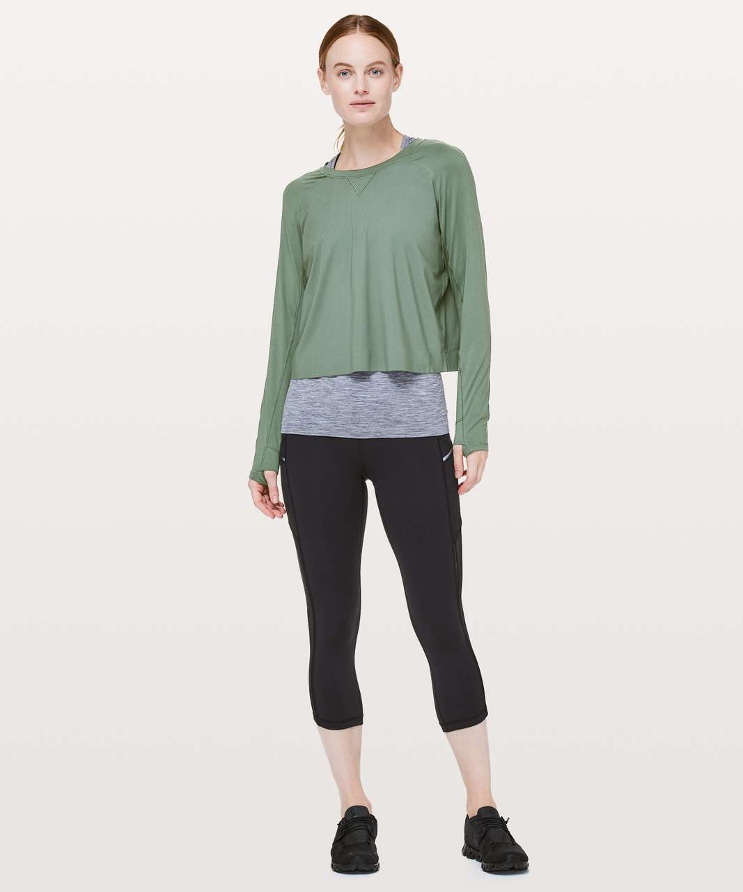 Lululemon Another Lap Strong Long Sleeve - Dark Forest