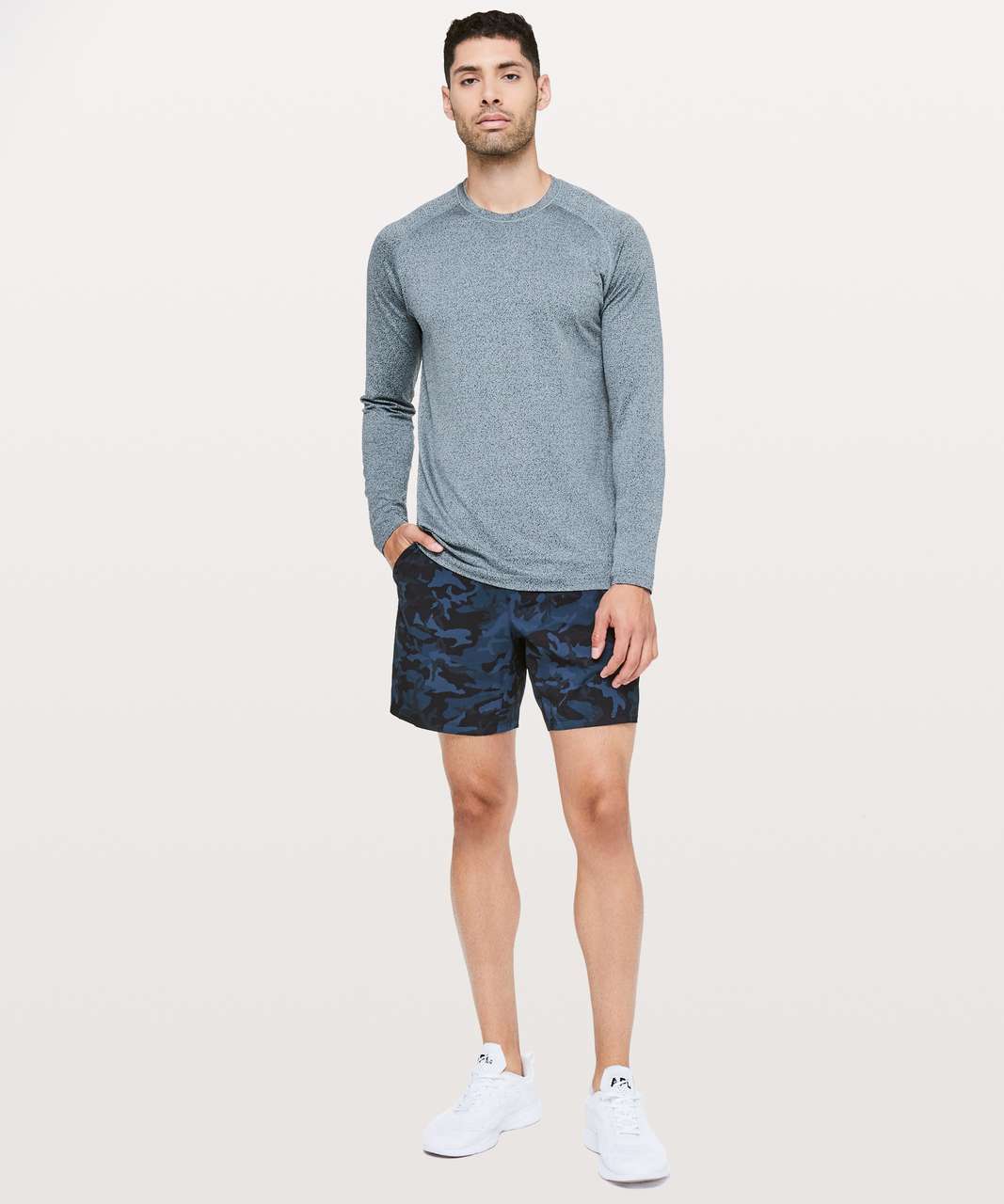 Lululemon Metal Vent Tech Long Sleeve - Black / Cloud Blue