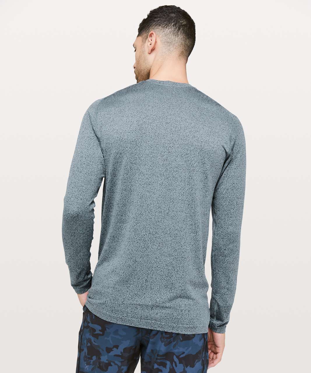 Lululemon Metal Vent Tech Long Sleeve - Black / Cloud Blue - lulu fanatics