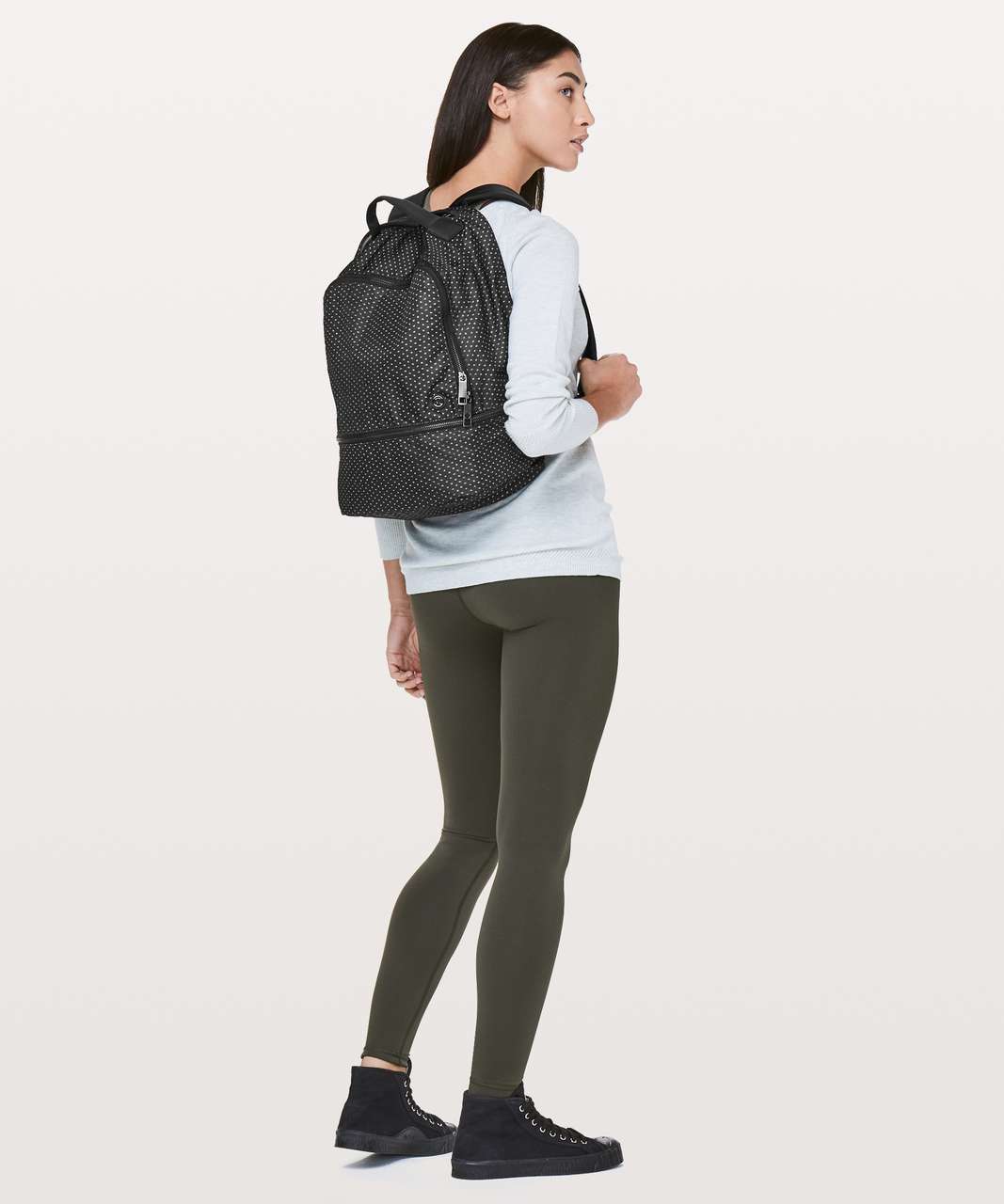 Lululemon City Adventurer Backpack *17L - Ikat Needle Dot Grey Black / Black