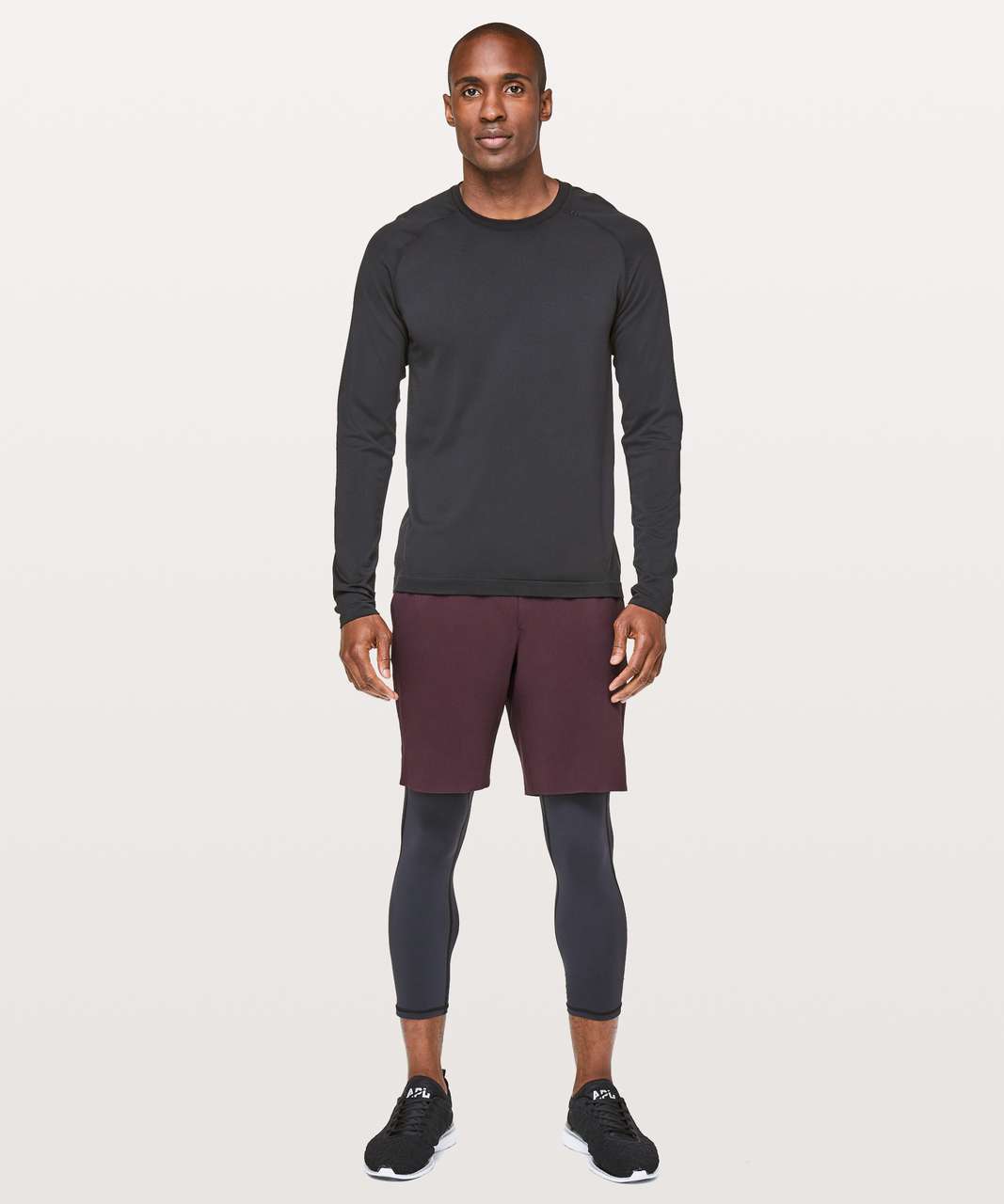 Lululemon T.H.E. Short *License To Train 9" - Black Plum