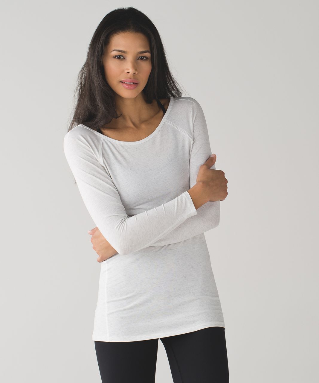 Lululemon Physically Fit Long Sleeve Tee - Heathered White