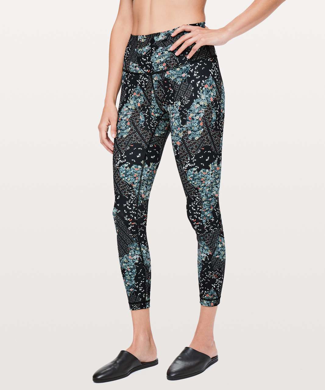 Lululemon Wunder Under High-Rise 7/8 Tight *25 - Magnetized Jacquard Black  White - lulu fanatics