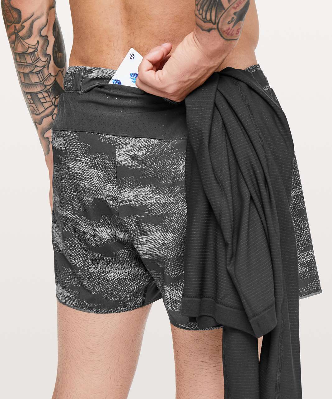 Lululemon Surge Short *4" Updated - Glitch Camo Moon Blue Black Granite