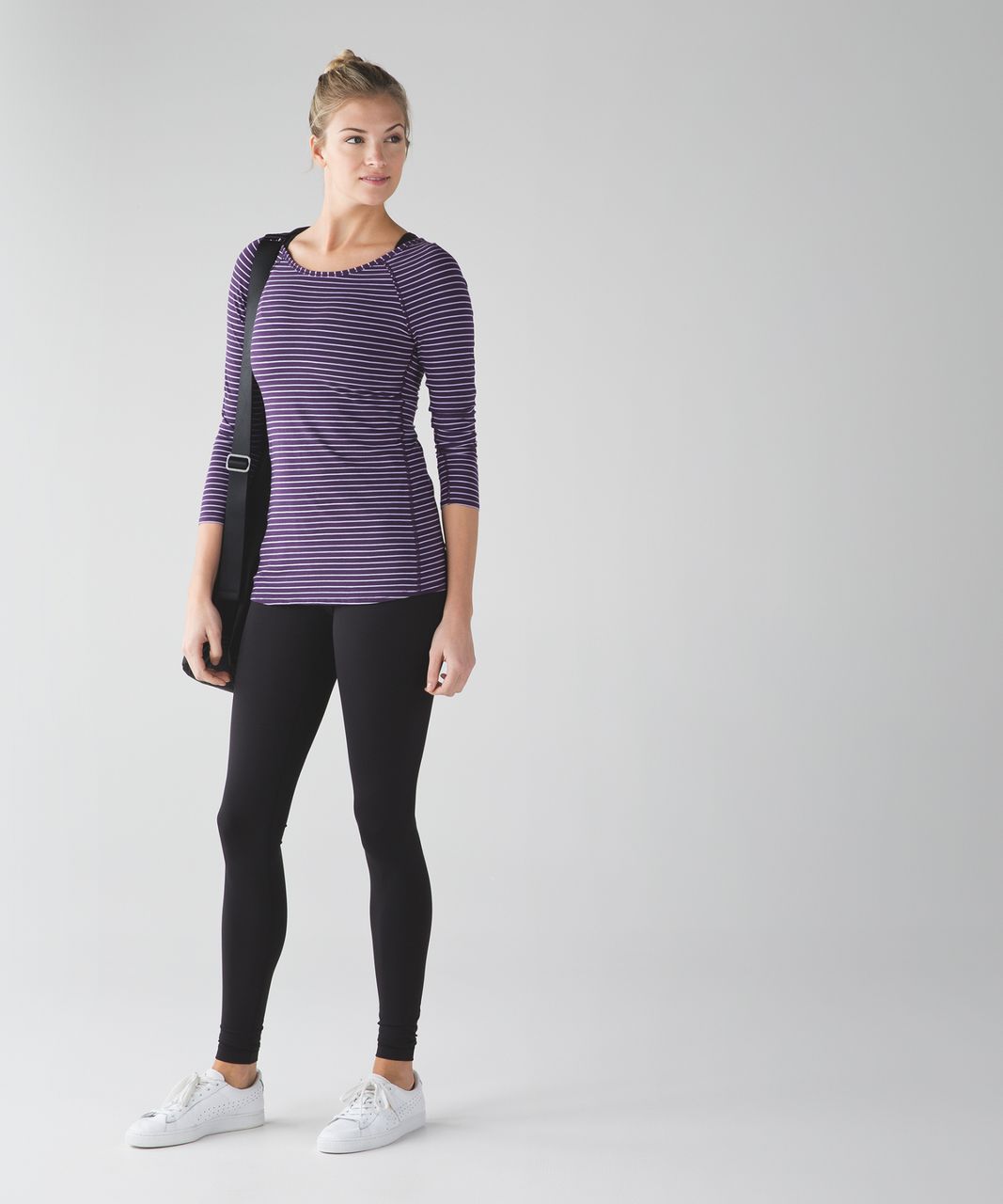 Lululemon Physically Fit Long Sleeve Tee - Parallel Stripe Deep Zinfandel Lilac