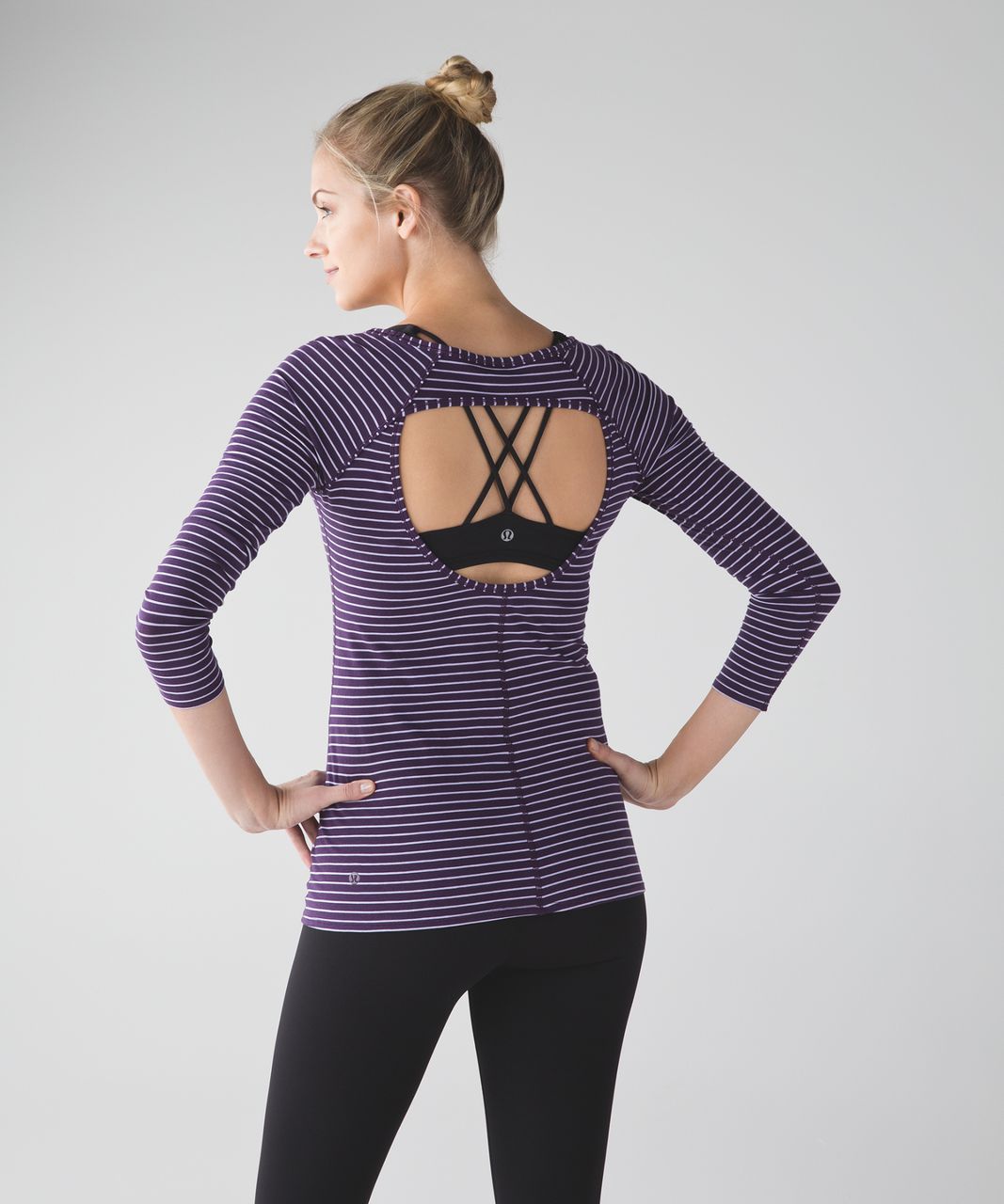 Lululemon Physically Fit Long Sleeve Tee - Parallel Stripe Deep Zinfandel Lilac