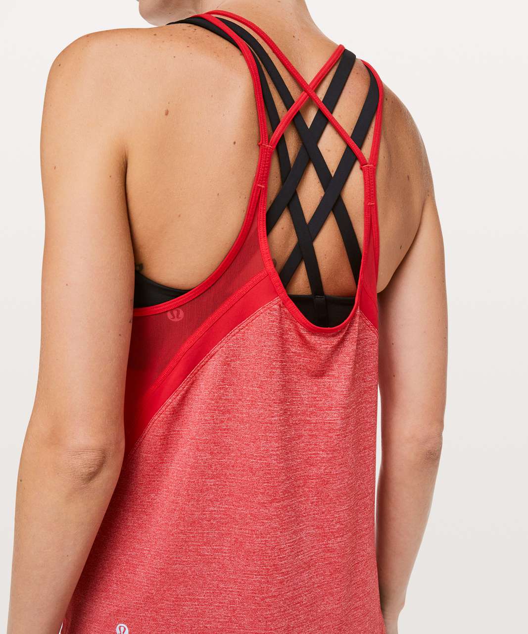 Lululemon Run Off-Route Tank - Heathered True Red / True Red