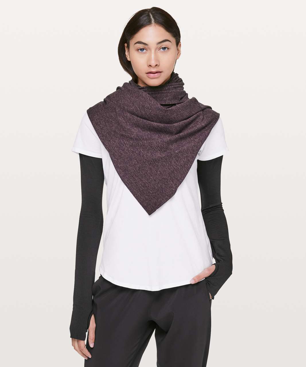 Lululemon Vinyasa Scarf *Rulu - Heathered Arctic Plum / Black