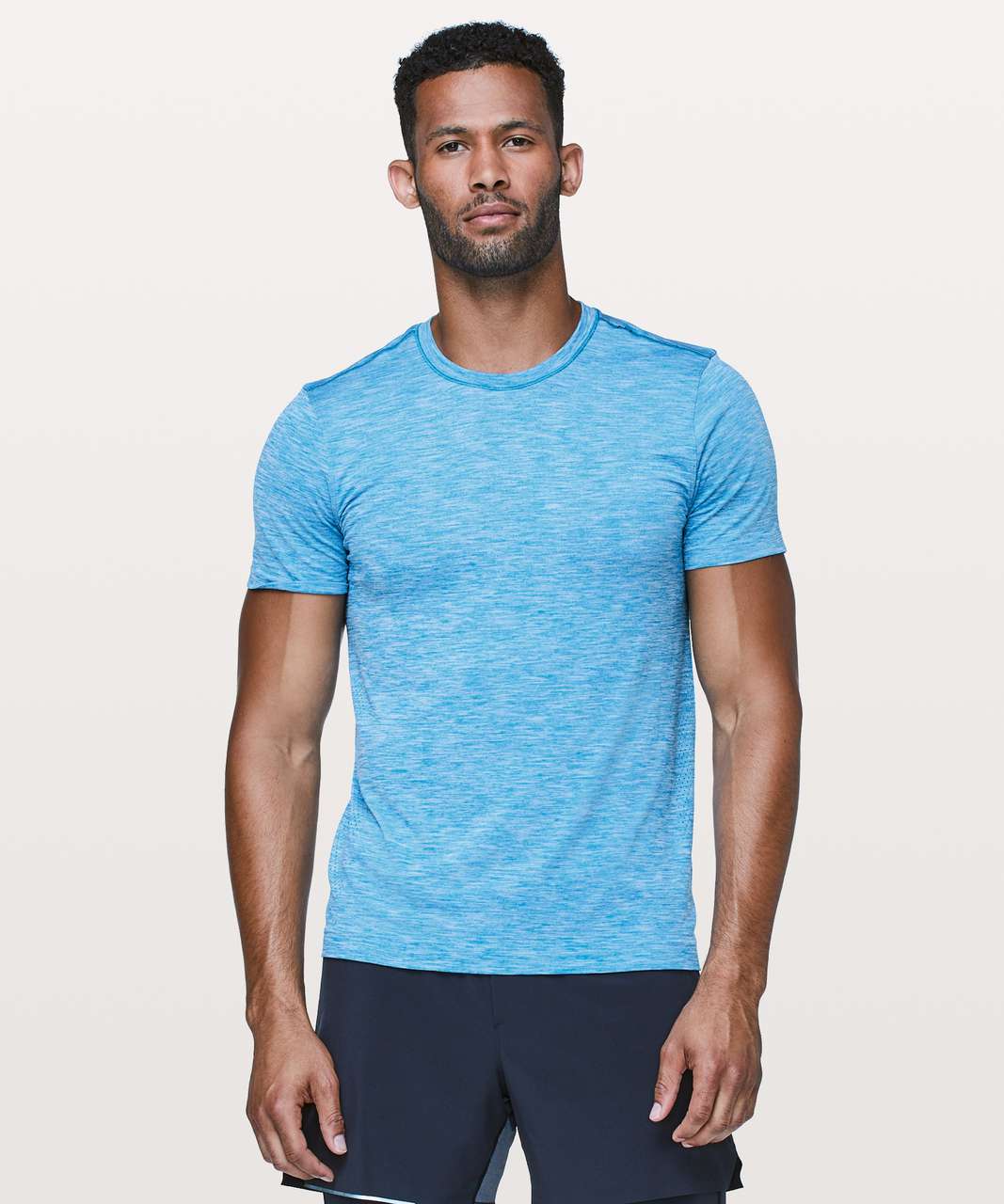 Lululemon Metal Vent Tech Surge Short Sleeve - Amalfi Blue / White ...