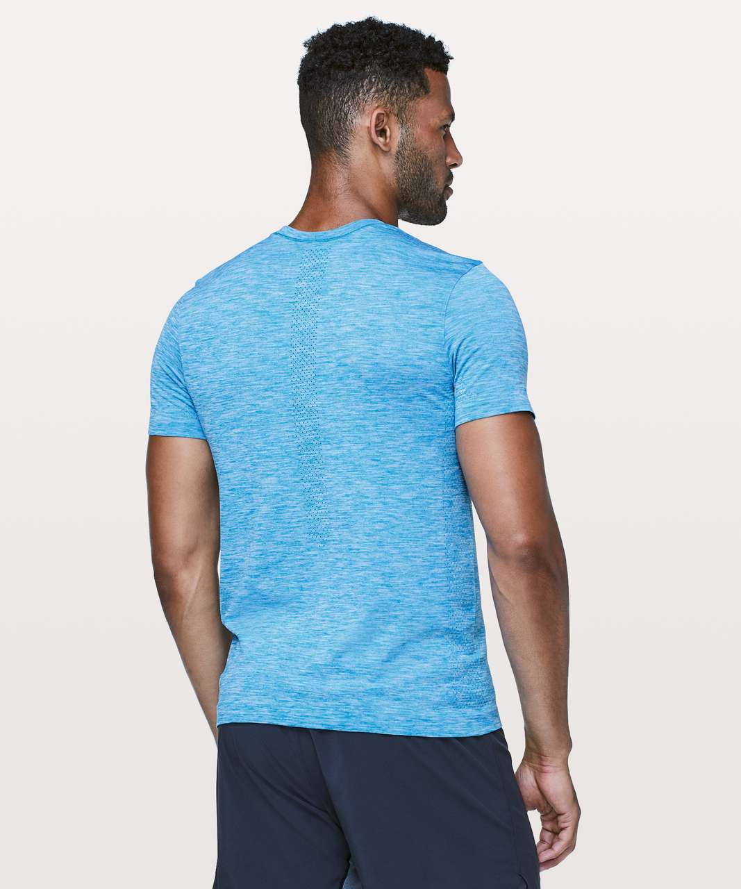 Lululemon Metal Vent Tech Surge Short Sleeve - Amalfi Blue / White