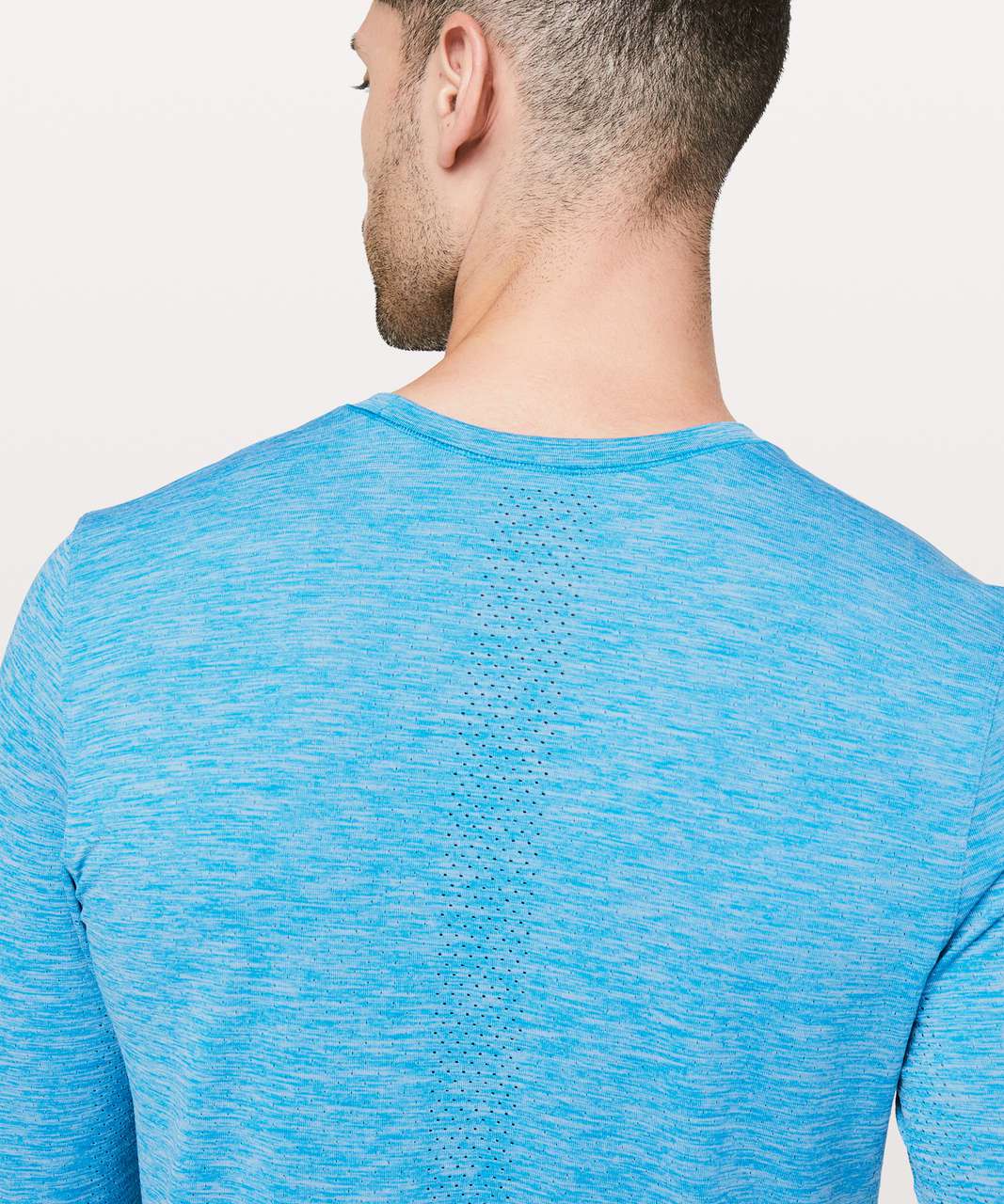 Lululemon Metal Vent Tech Surge Long Sleeve - Amalfi Blue / White