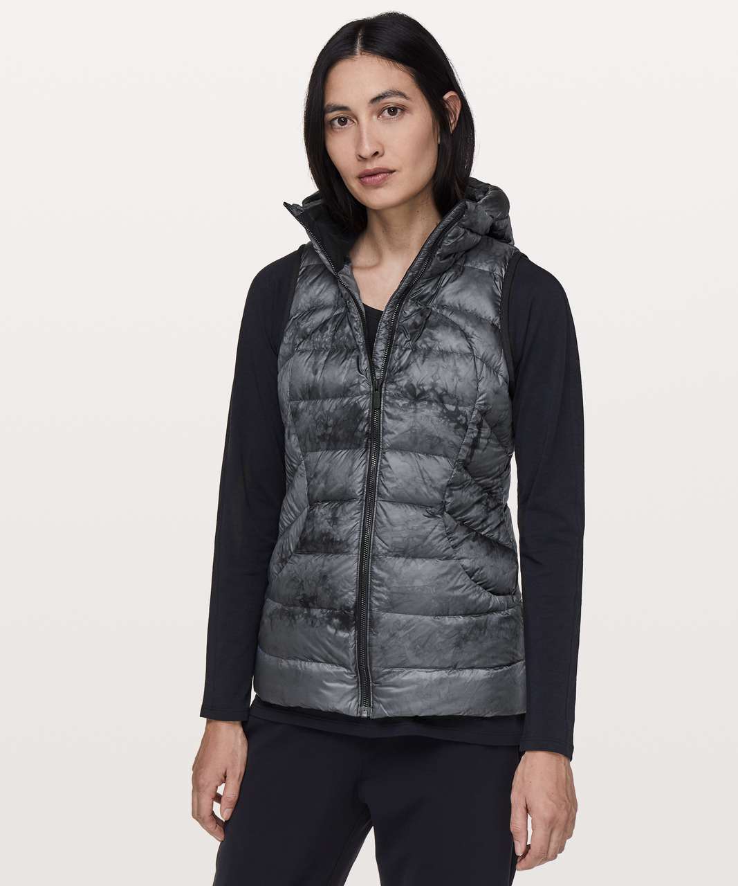 Lululemon Pack It Down Vest - Diamond Dye Melanite Black - lulu fanatics