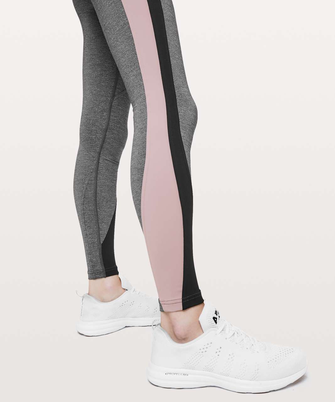 Lululemon Get Going Train Tight *28" - Heathered Black / Black / Smoky Blush