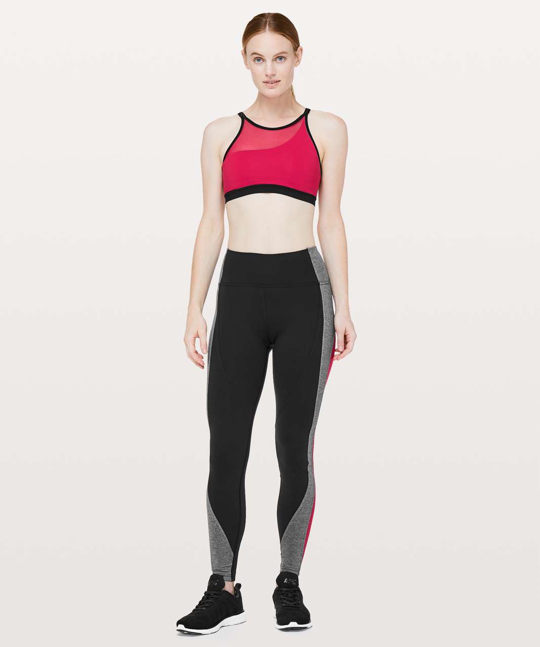 Lululemon Get Going Train Tight workout legging size 6 Black red Gray  running