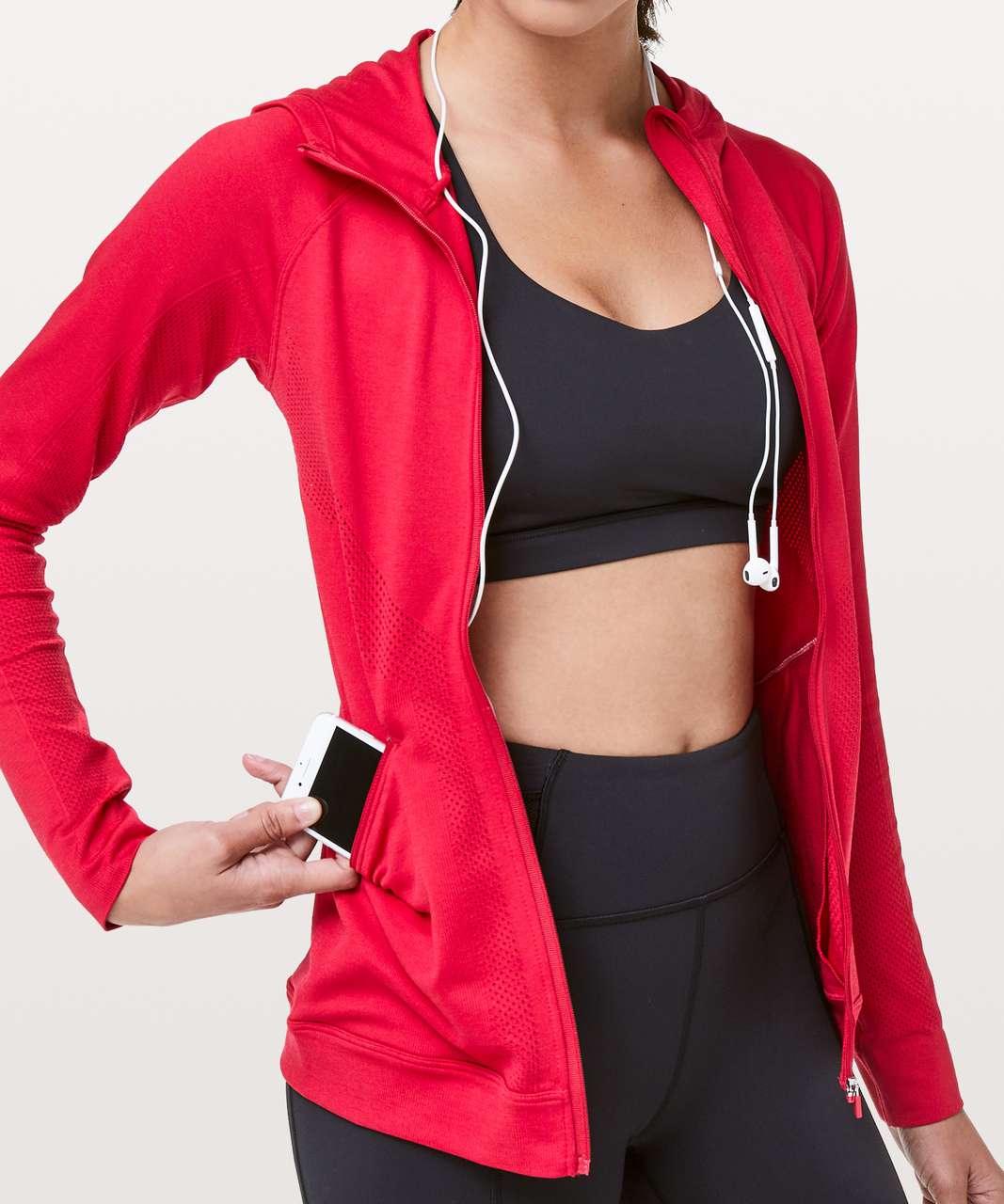 Lululemon Ventilate Jacket - Flamenco Red / Flamenco Red