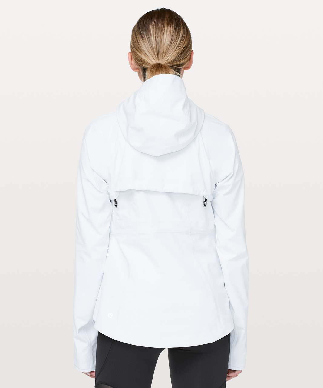 Lululemon Rain Jacket 6 Bright White Fitted Stretch Zip-Up Hoodie  Windbreaker