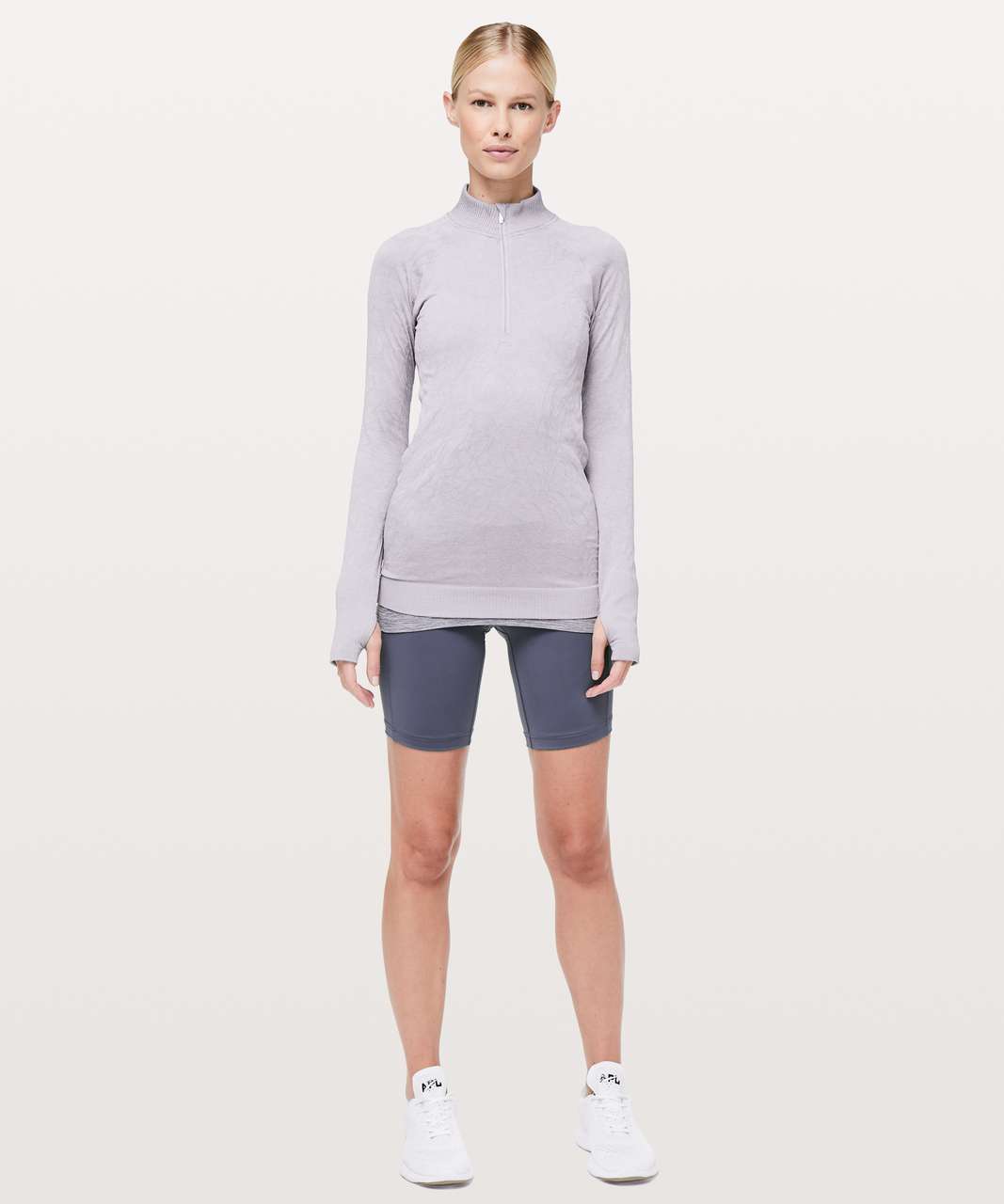 Lululemon Rest Less 1/2 Zip - Lavender Grey / Lavender Grey