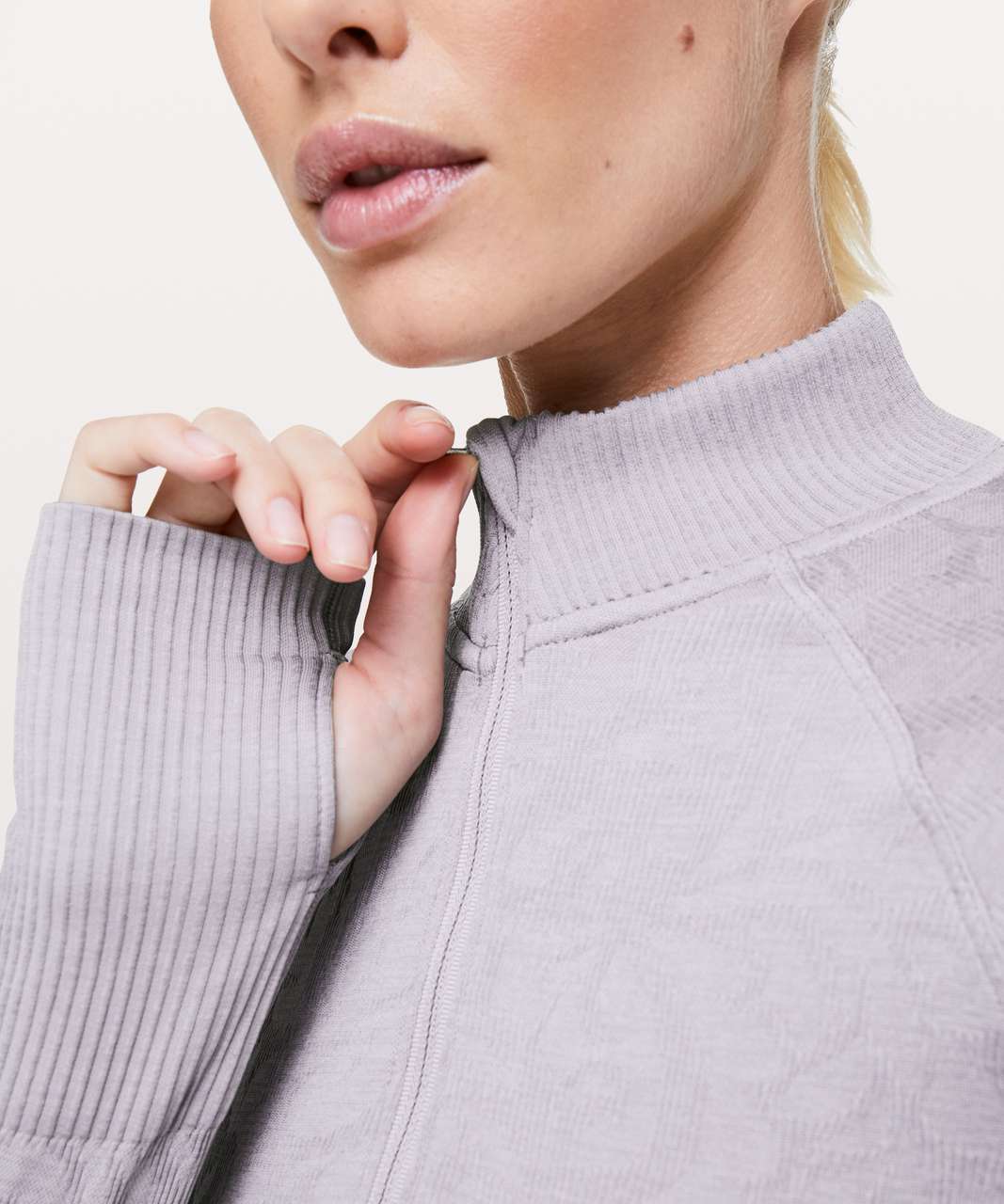 Lululemon Rest Less 1/2 Zip - Lavender Grey / Lavender Grey