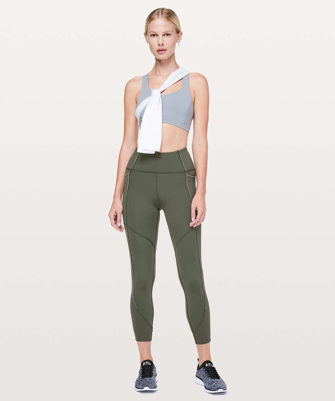 Lululemon Run The Course Crop *23" - Camo Green