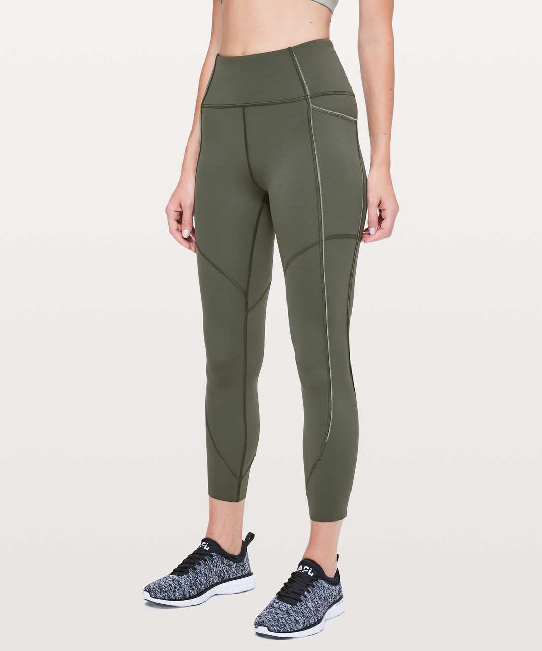 Lululemon Run The Course Crop *23" - Camo Green