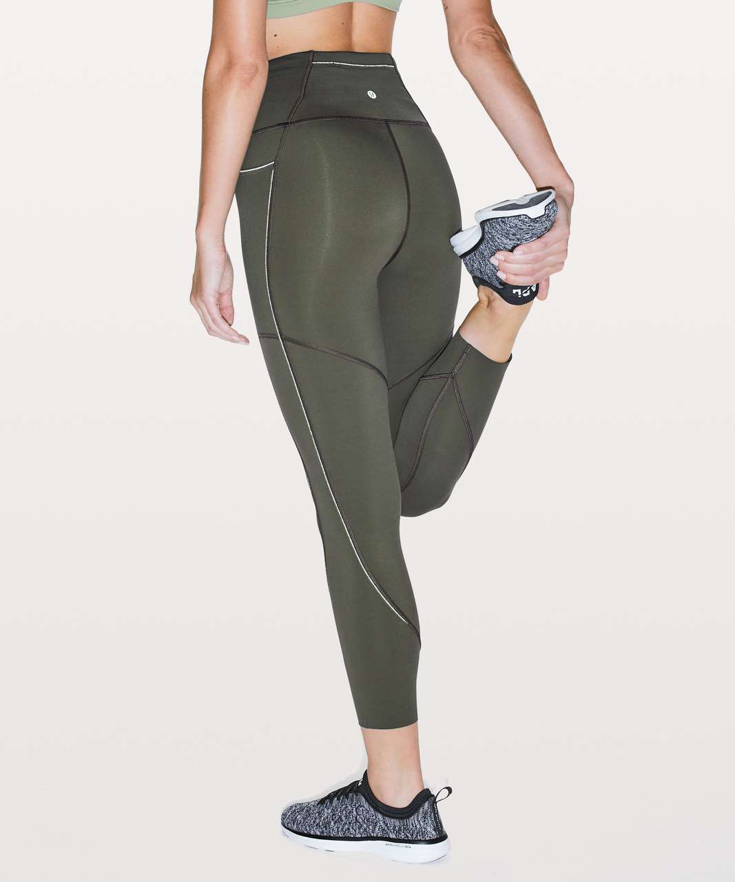 Lululemon Run The Course Crop *23" - Camo Green