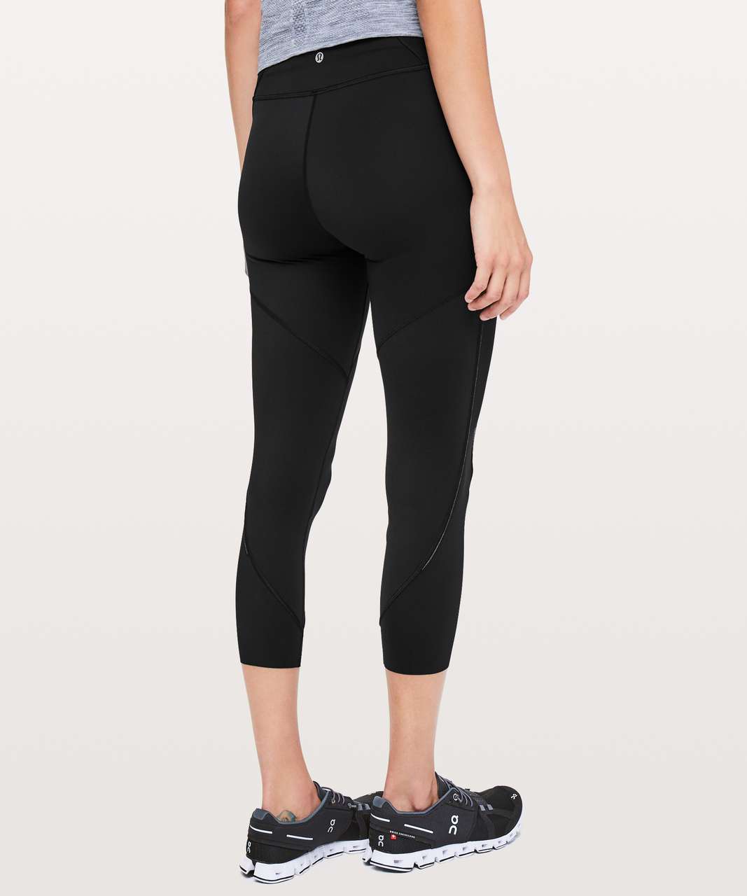 Lululemon Run: Inspire Crop II *Reflective - Black - lulu fanatics