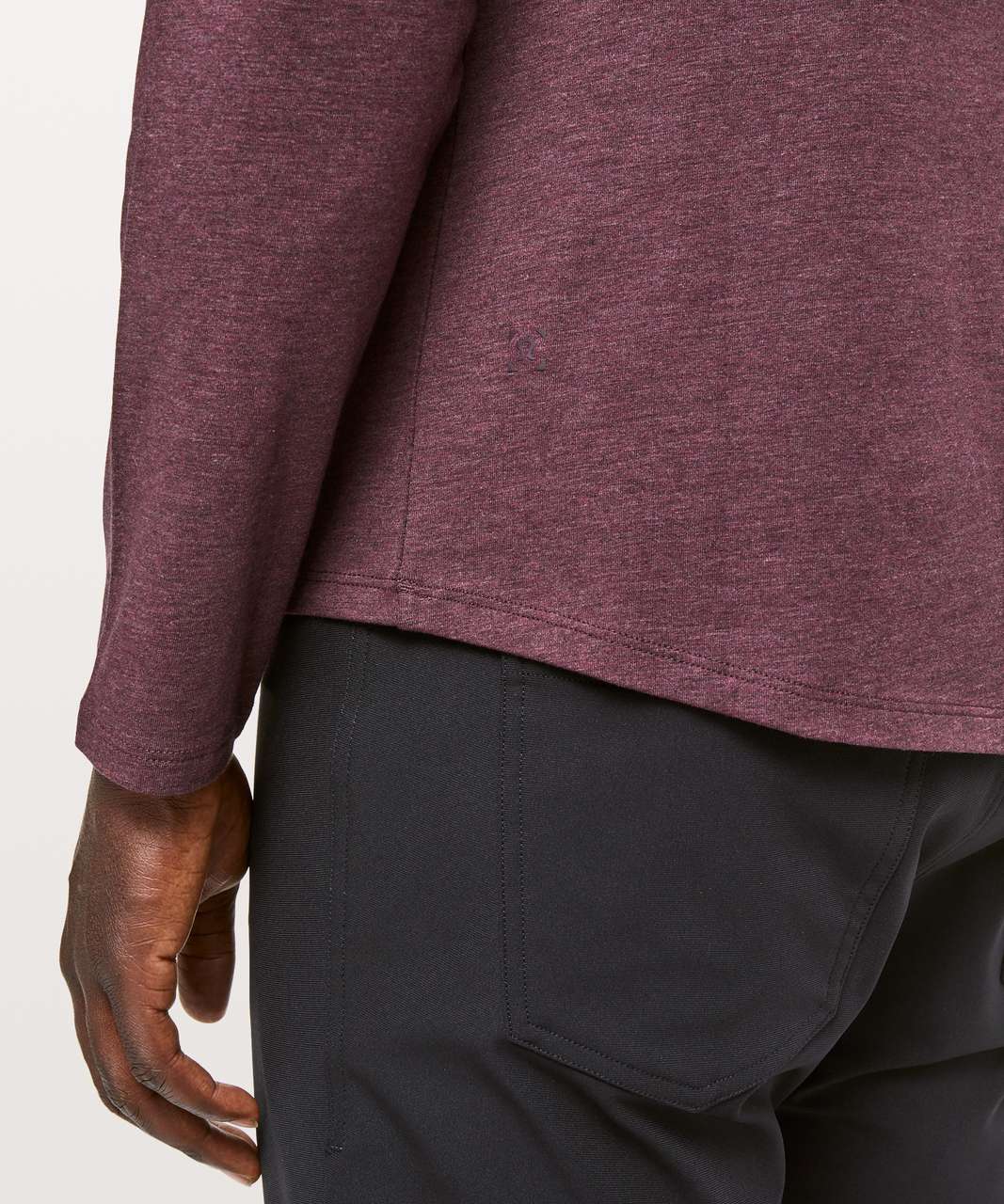 Lululemon 5 Year Basic Long Sleeve Henley - Heathered Black Plum