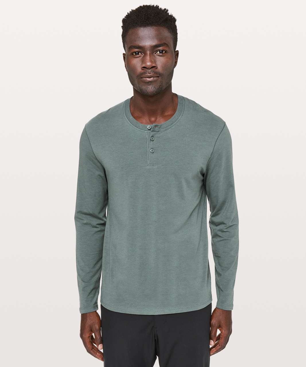 Lululemon 5 Year Basic Long Sleeve Henley - Sea Steel