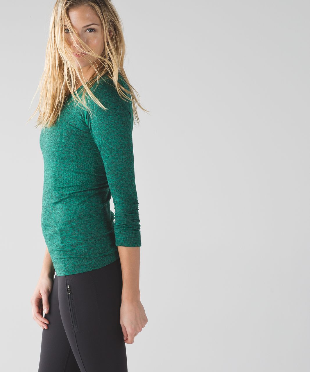 Lululemon Swiftly Tech Long Sleeve Crew - Heathered Jungle