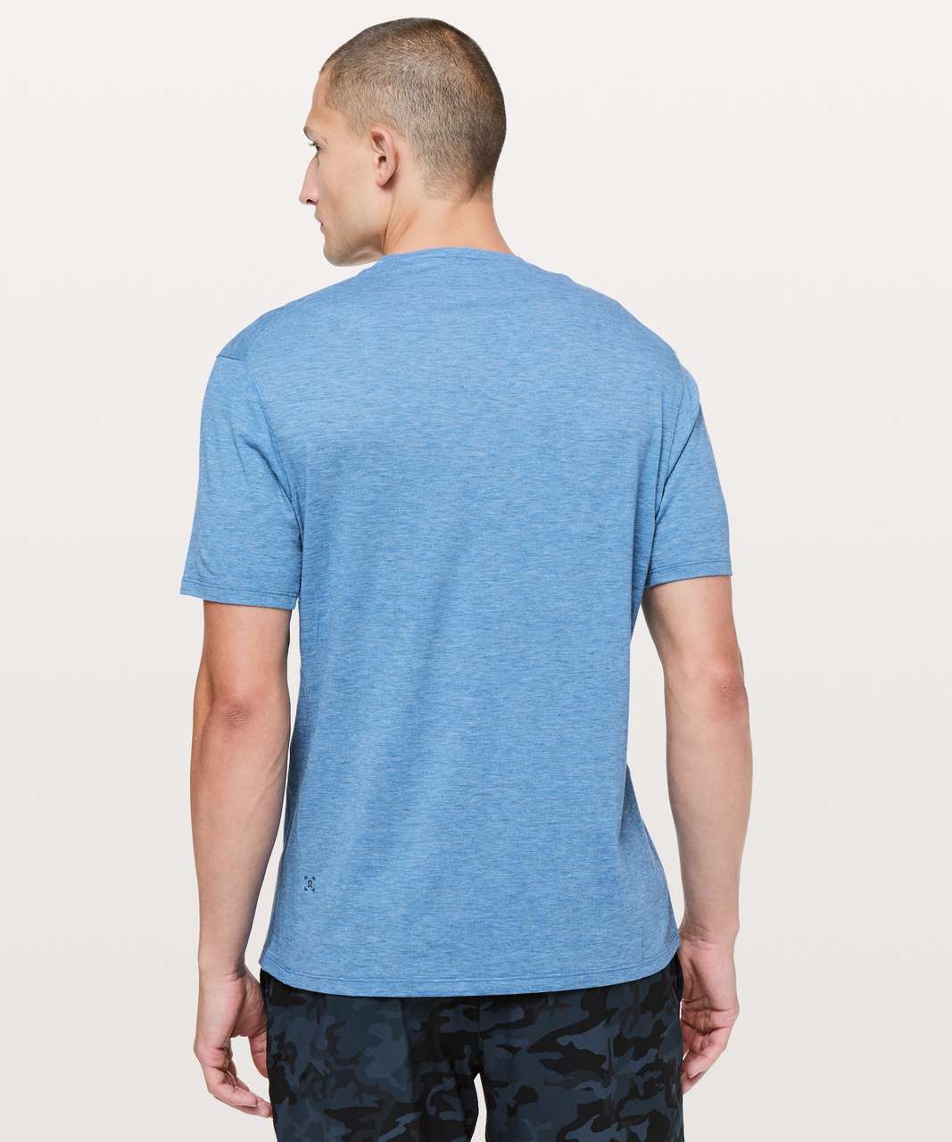 Lululemon Somatic Aero Short Sleeve - Heathered Amalfi Blue