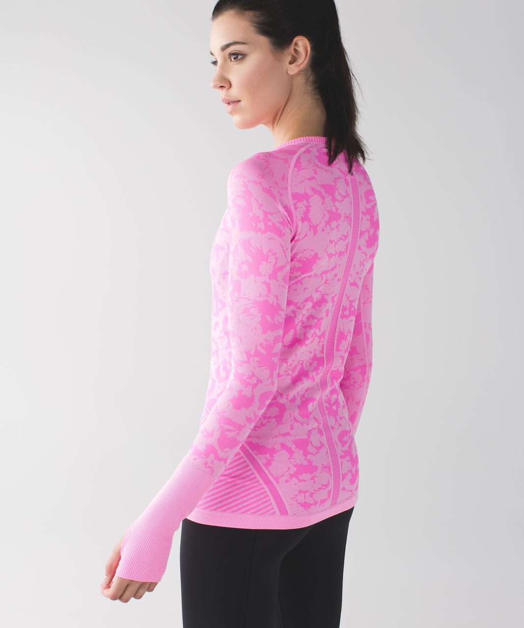 Lululemon Swiftly Tech Long Sleeve Crew - Heathered Raspberry Glo Light (First Release)