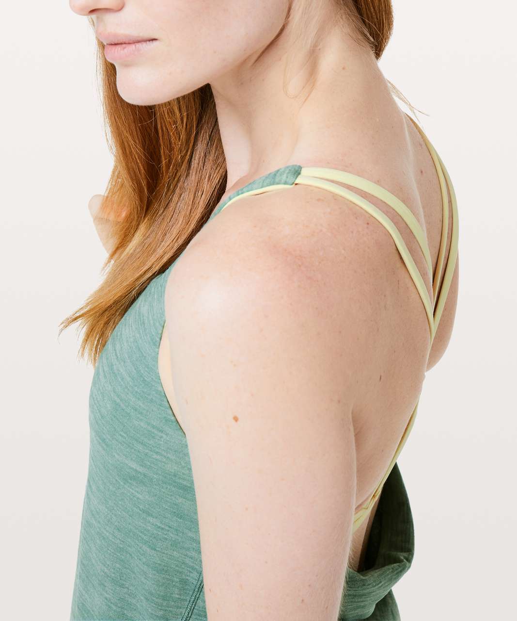 Lululemon Moment To Movement 2-In-1 Tank - Heathered Frosted Pine / Lemon Ice