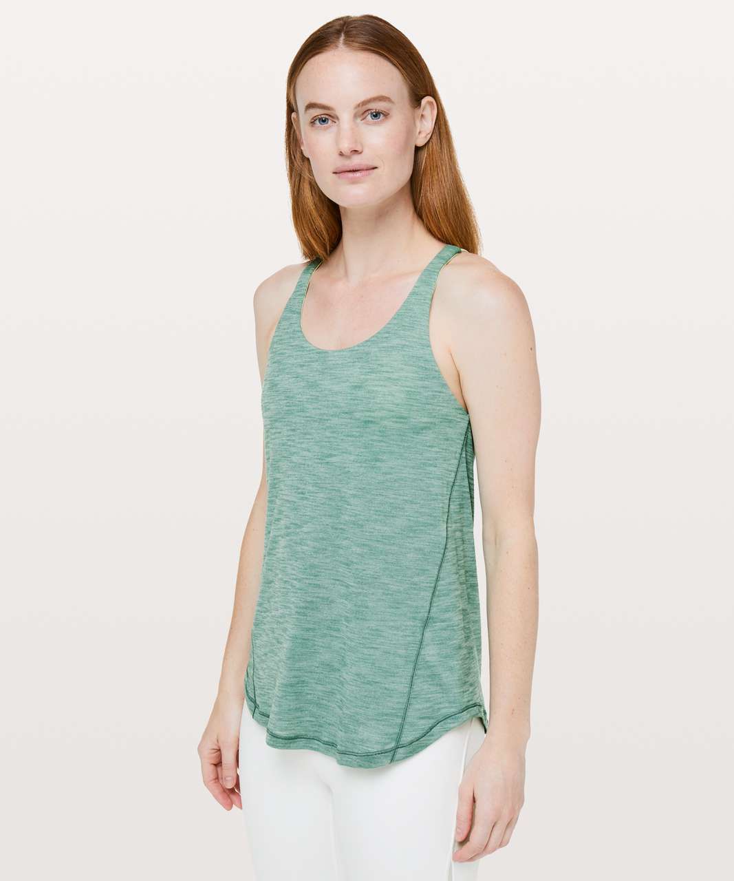 Lululemon Moment To Movement 2-In-1 Tank - Heathered Frosted Pine / Lemon Ice