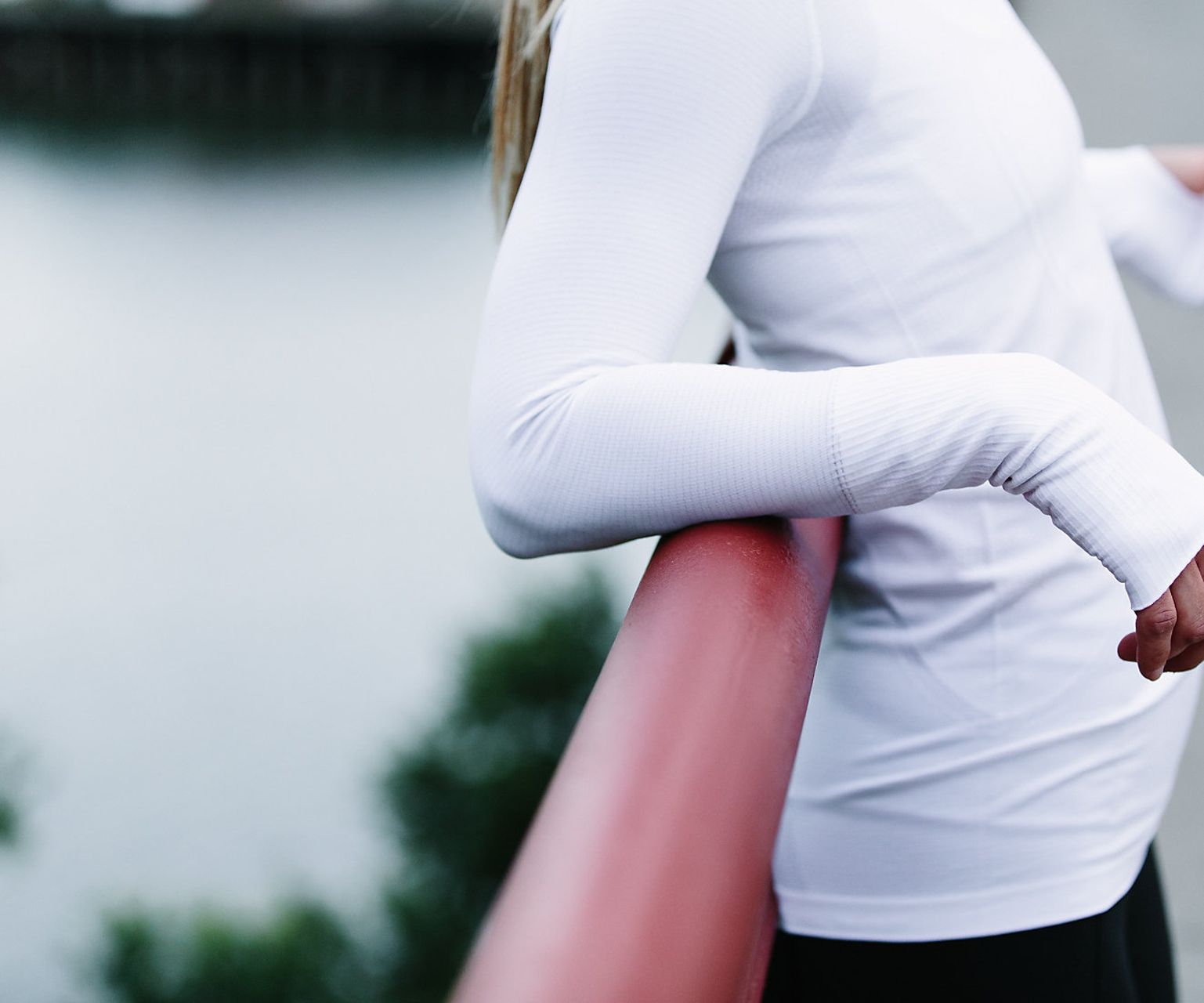 Lululemon Swiftly Tech Long Sleeve Crew - Heathered White