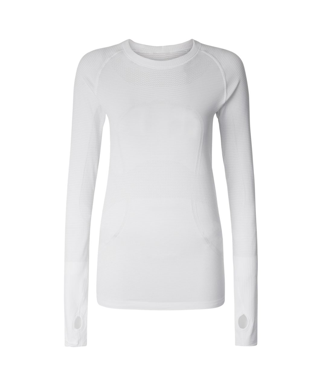 Lululemon Swiftly Tech Long Sleeve Crew - Heathered White - lulu fanatics