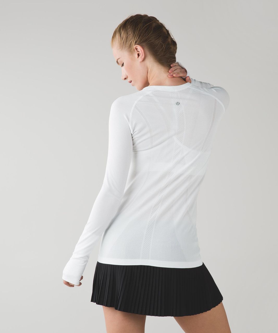 Lululemon Swiftly Tech Long Sleeve Crew - Heathered White