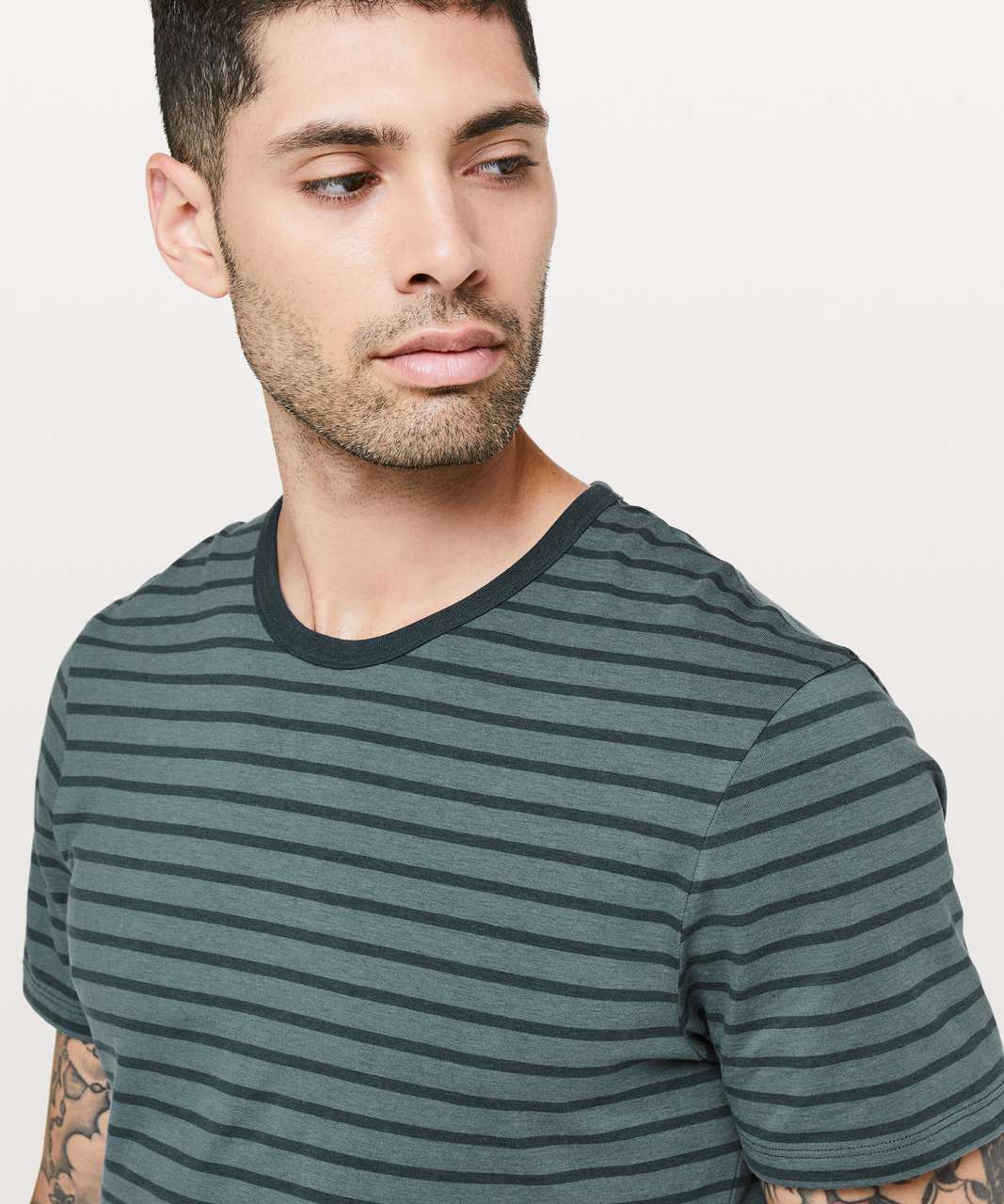 Lululemon 5 Year Basic Tee *Updated Fit - Yachtie Stripe Sea Steel Gravity