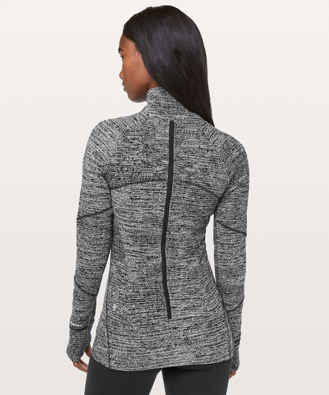 Lululemon Contour Jacket - Twillines White Black - lulu fanatics