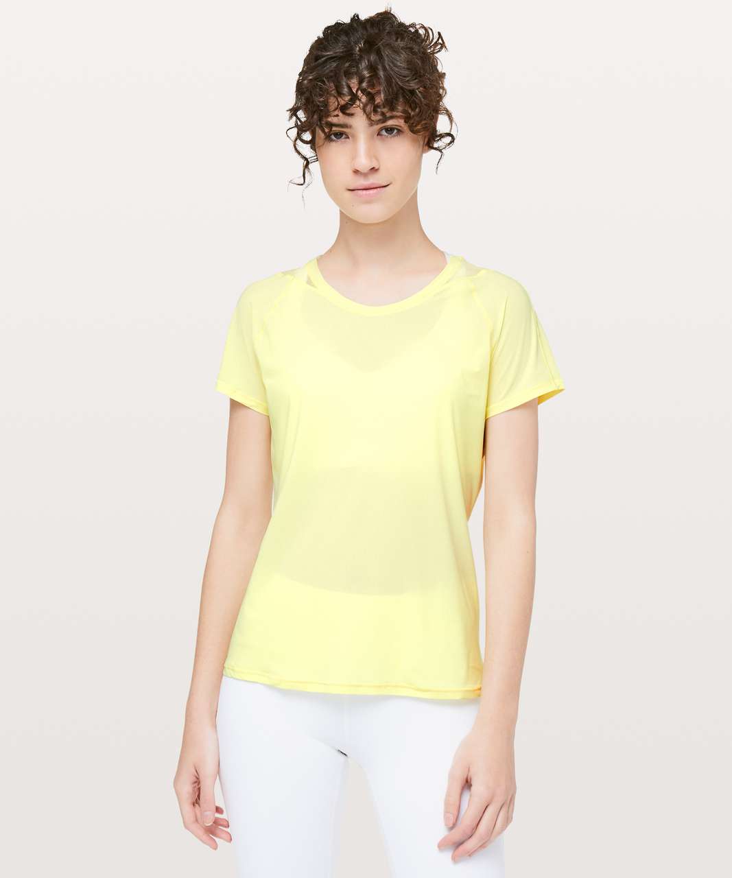 Lululemon Seek The Heat Short Sleeve - Lemon Ice