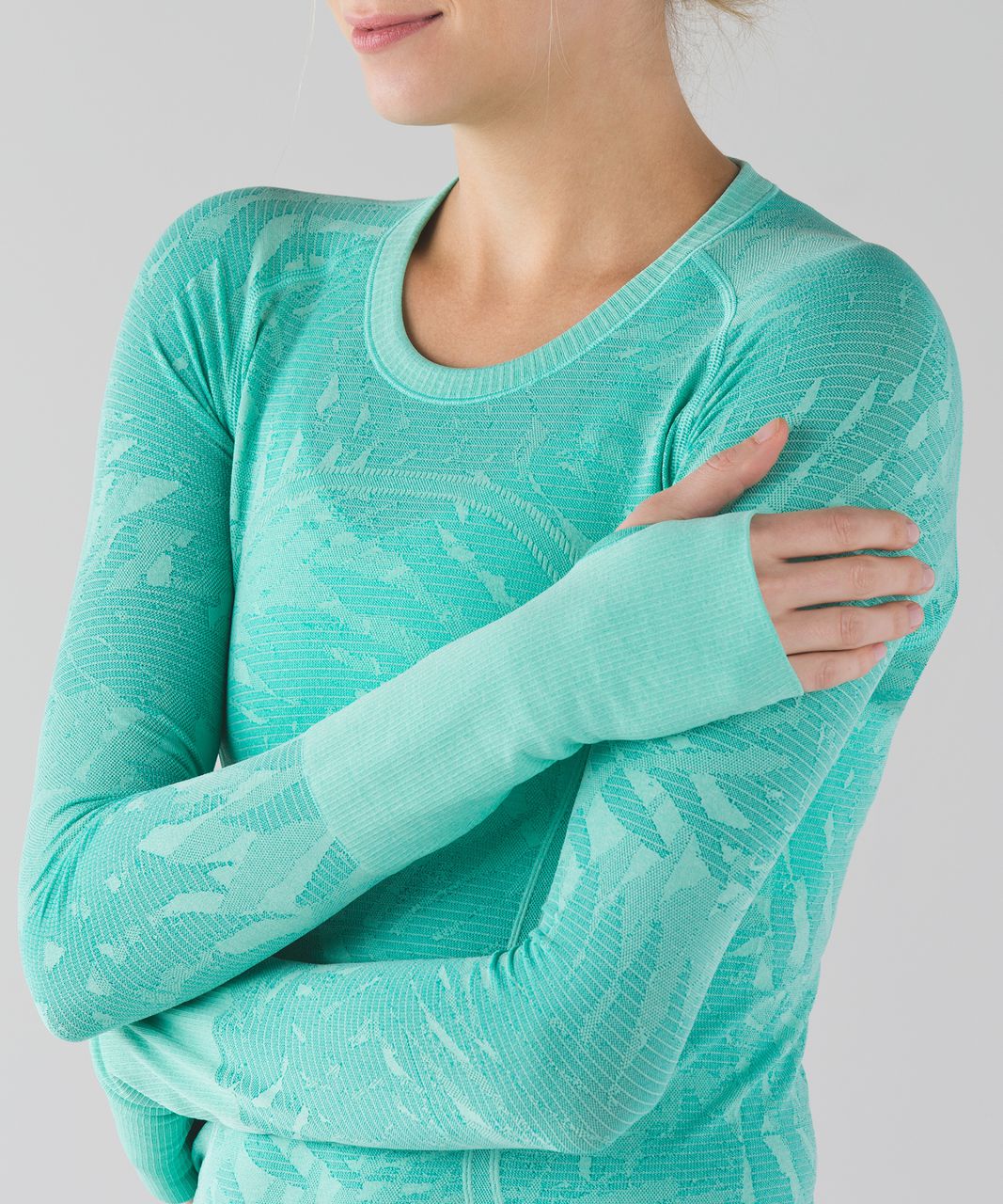 Lululemon Swiftly Tech Long Sleeve Crew - Heathered Bali Breeze