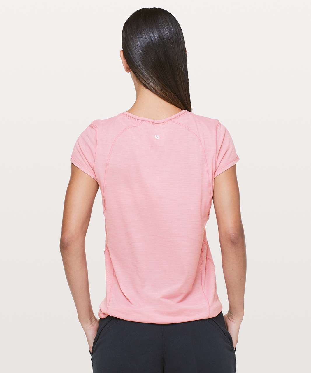 Lululemon Another Mile Short Sleeve - Heathered Rose Tea