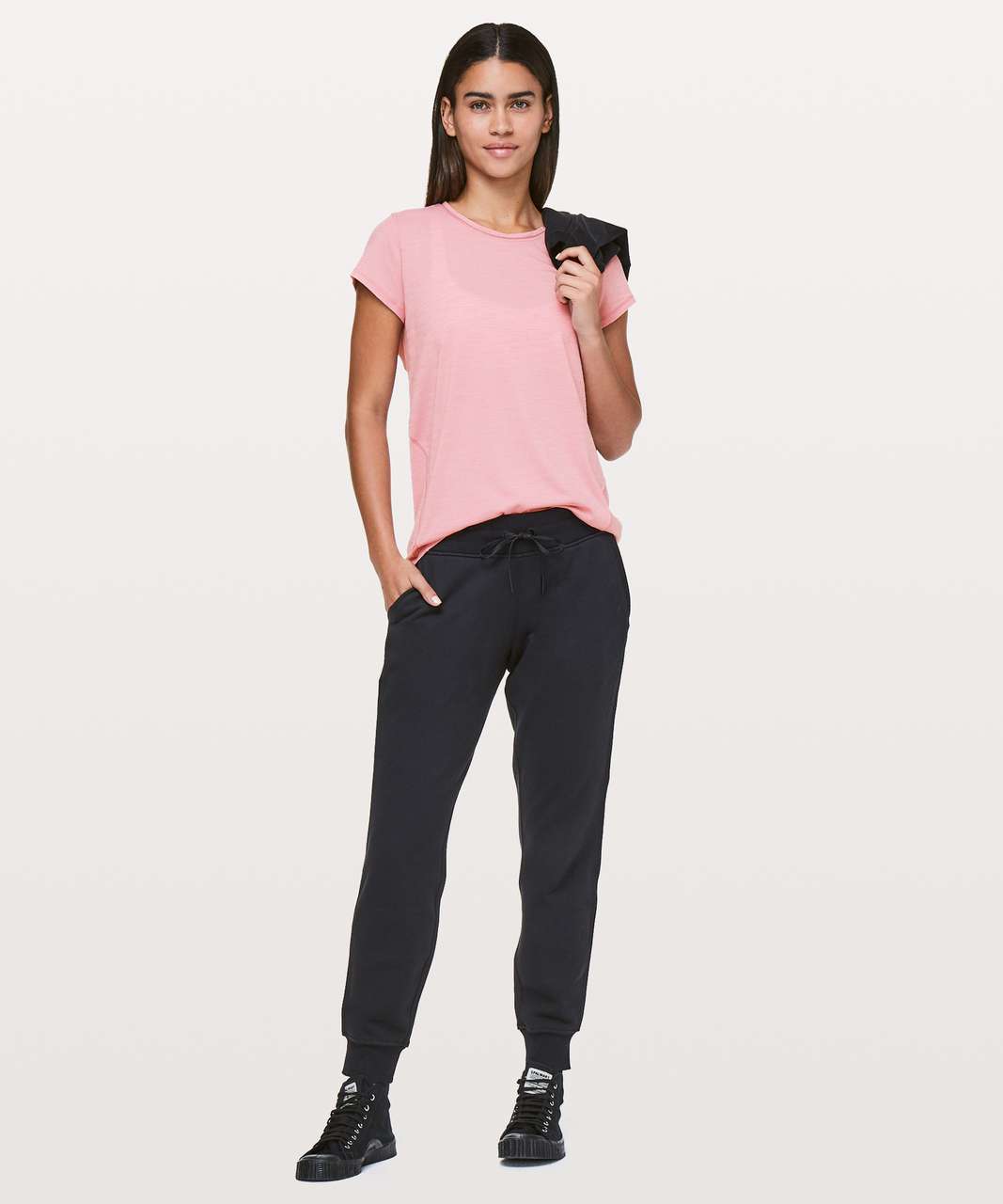 Lululemon Another Mile Short Sleeve - Heathered Rose Tea