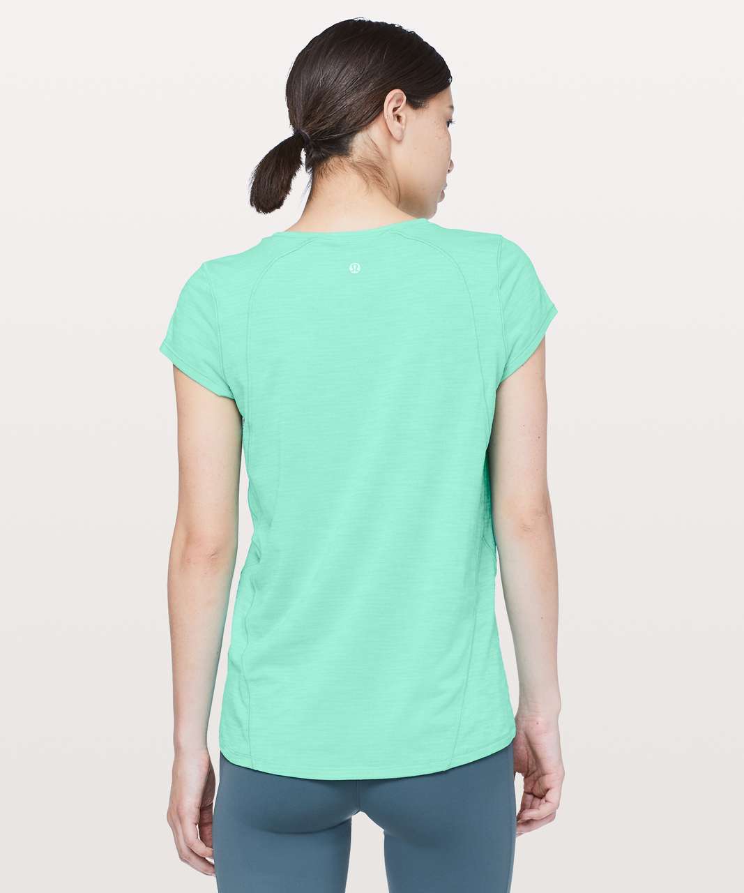 Lululemon Another Mile Short Sleeve - Heathered Bali Breeze