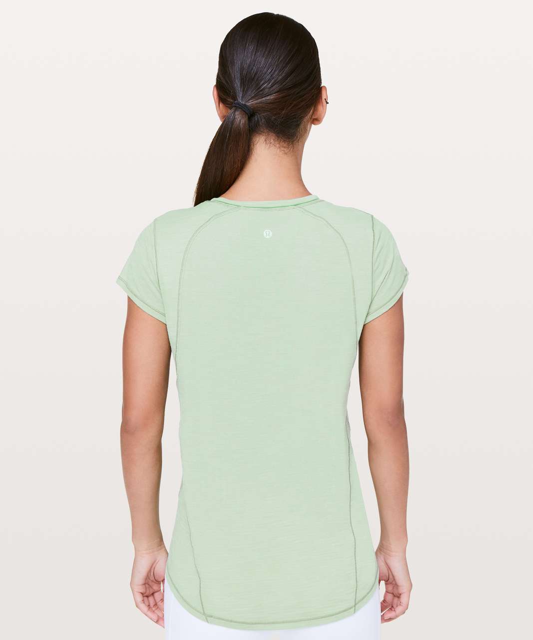 Lululemon Another Mile Short Sleeve - Heathered Opal Green