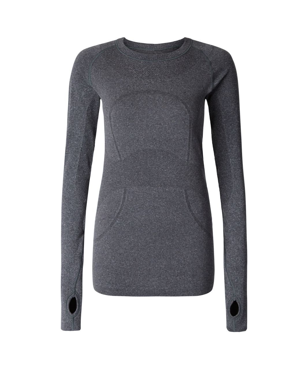 Lululemon Swiftly Tech Long Sleeve Crew - Heathered Black - lulu fanatics