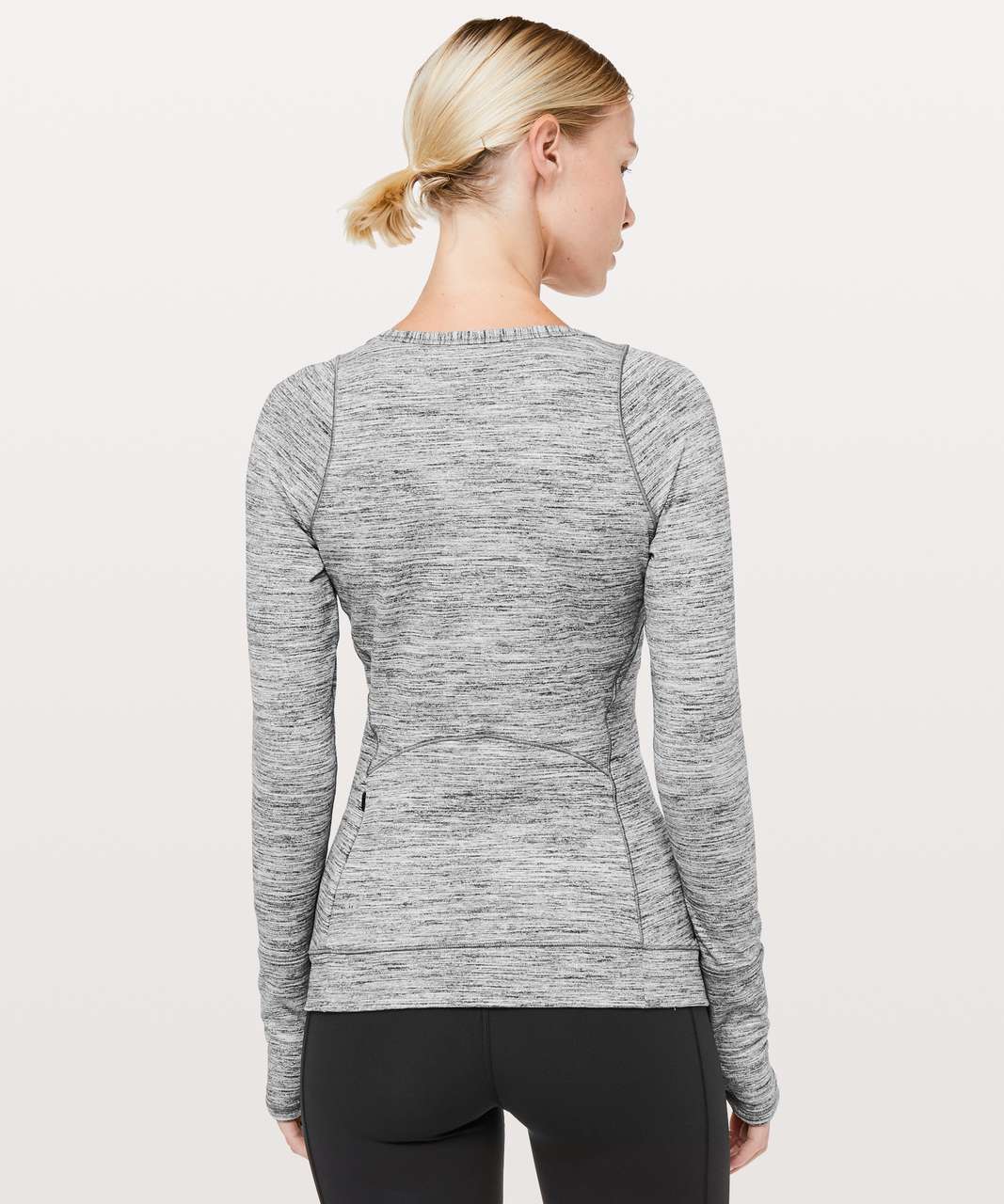 Lululemon Cypress Kiss Long Sleeve - Space Dye Camo Seal Grey Deep Coal