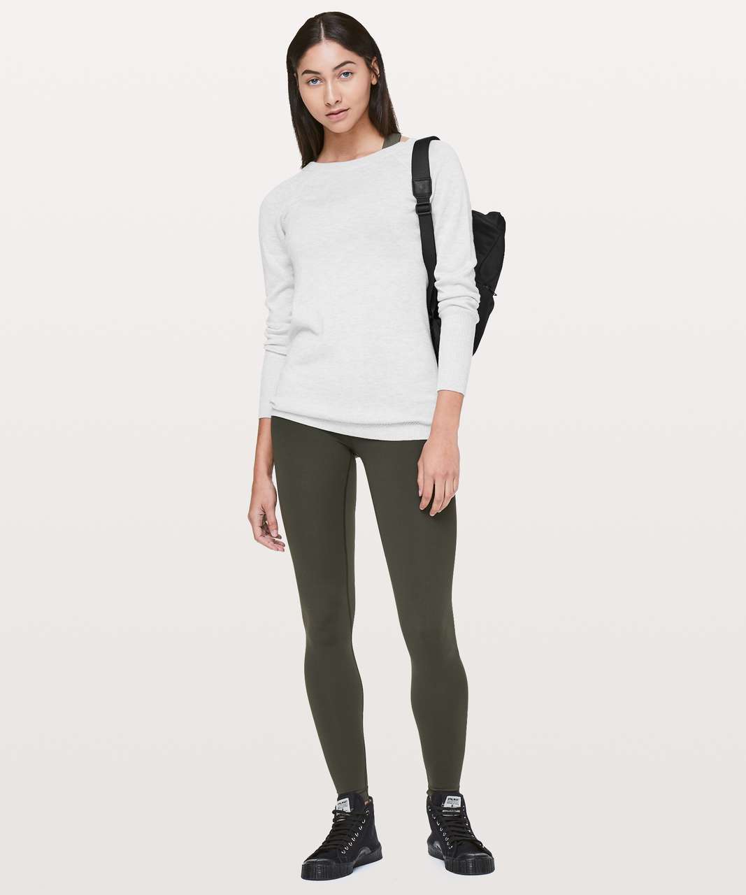 Lululemon Unity Drop Back Sweater - Heathered Silver Ice