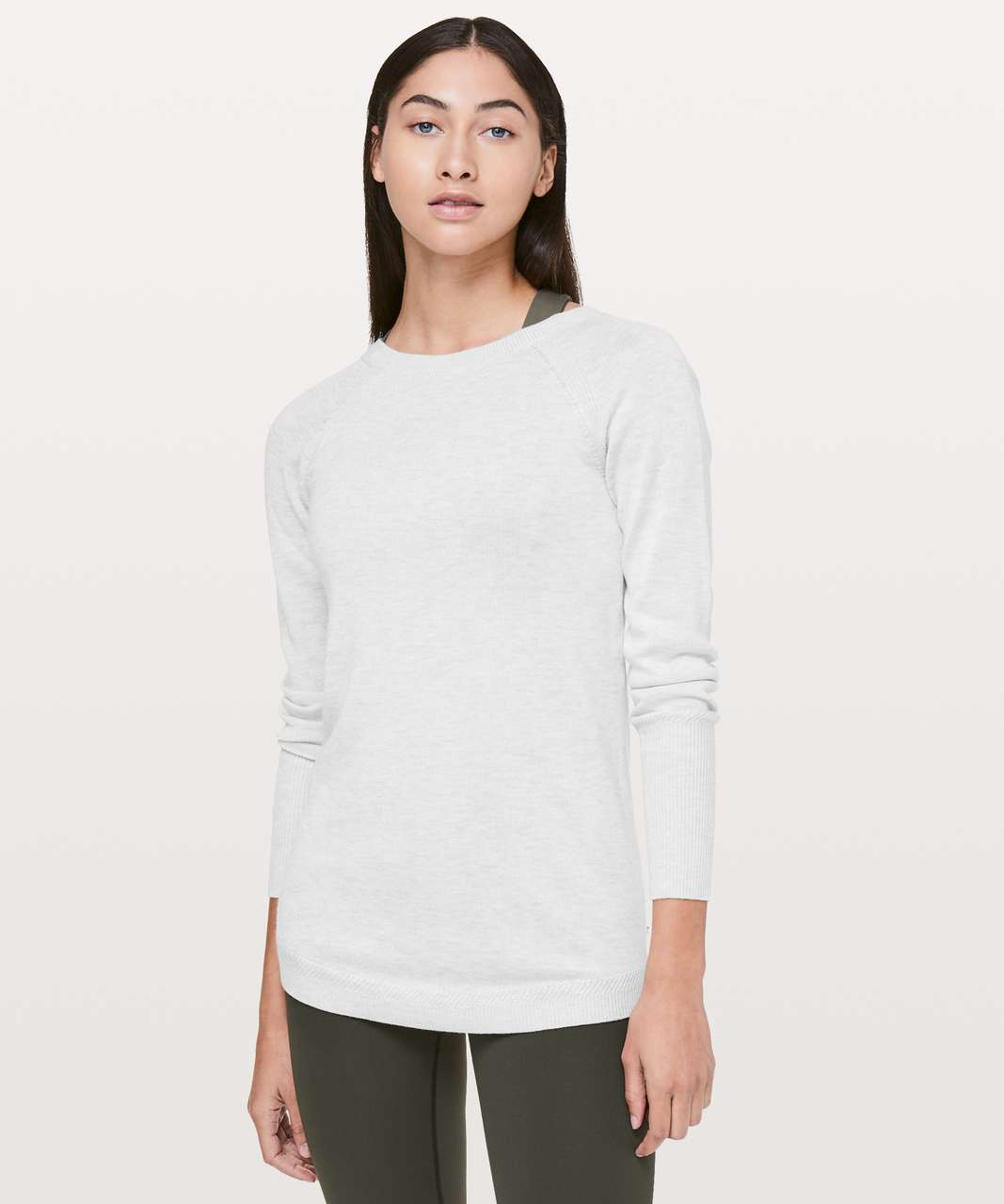 Lululemon Unity Drop Back Sweater - Heathered Silver Ice